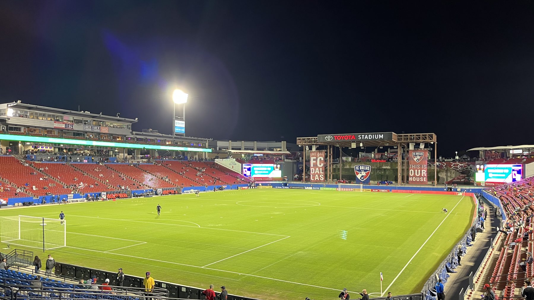A night game at Toyota Stadium in Frisco
